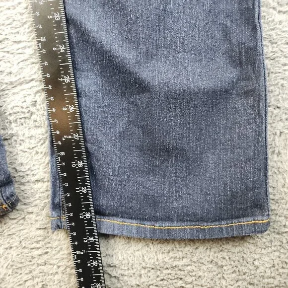 Womens Slim Fit High Waist Bootcut Jean Size 9 Dark Wash Stretch Heel High Denim - Picture 9 of 11